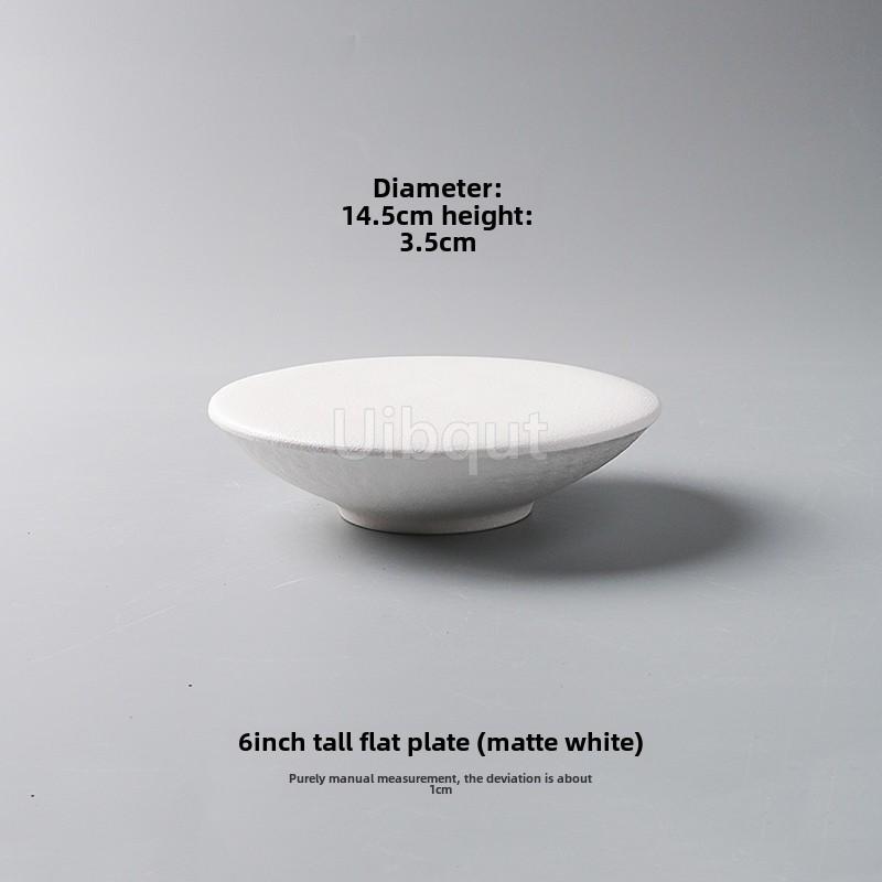 Creative High Foot white Ceramic Dessert Plate black red Molecular Cuisine Display Plate Snack Sushi Dish Specialty Tableware