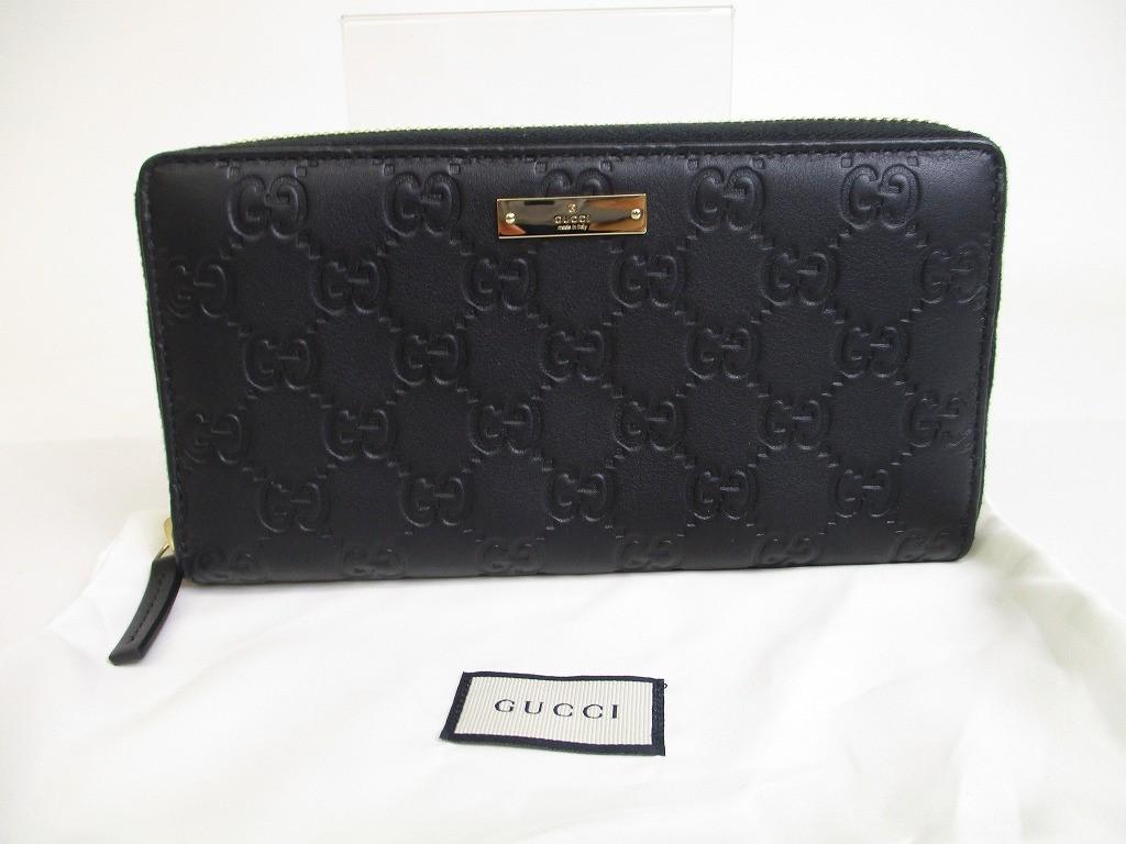 

Автентичний GUCCI Guccissima чорний шкіряний круглий довгий гаманець на блискавці №a257 Refurbished