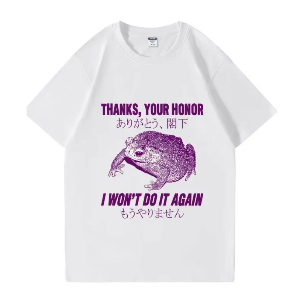 

I Do Not Do Lt Again - Classic Frog T-Shirt Men Women Funny Meme Graphic Tees Short Sleeves High Quality Fashion Clothing XXXXXL белый