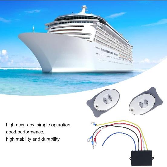 Topyond Wireless Winch Remote Control Kit, 12V Car Wireless Winch Electric Remote Control, Universal Winch Wireless Remote Control Switch Receiver