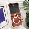 Leather Shockproof For Wireless Charging Phone Case for Motorola Razr 50 40 Ultra Mooto Razr 60 Ring Hinge Protective Cover