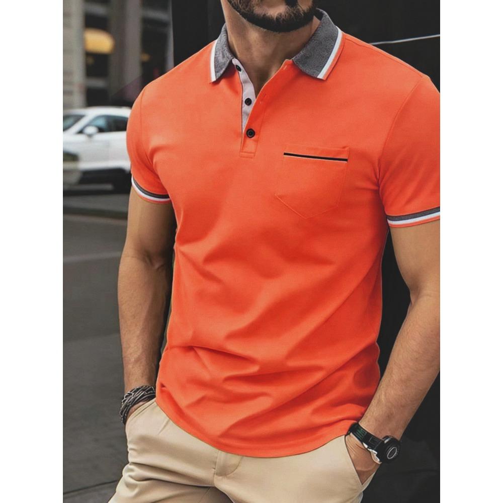 Men's New Summer Casual Short Sleeved Breathable Fashionable Polo Shirt