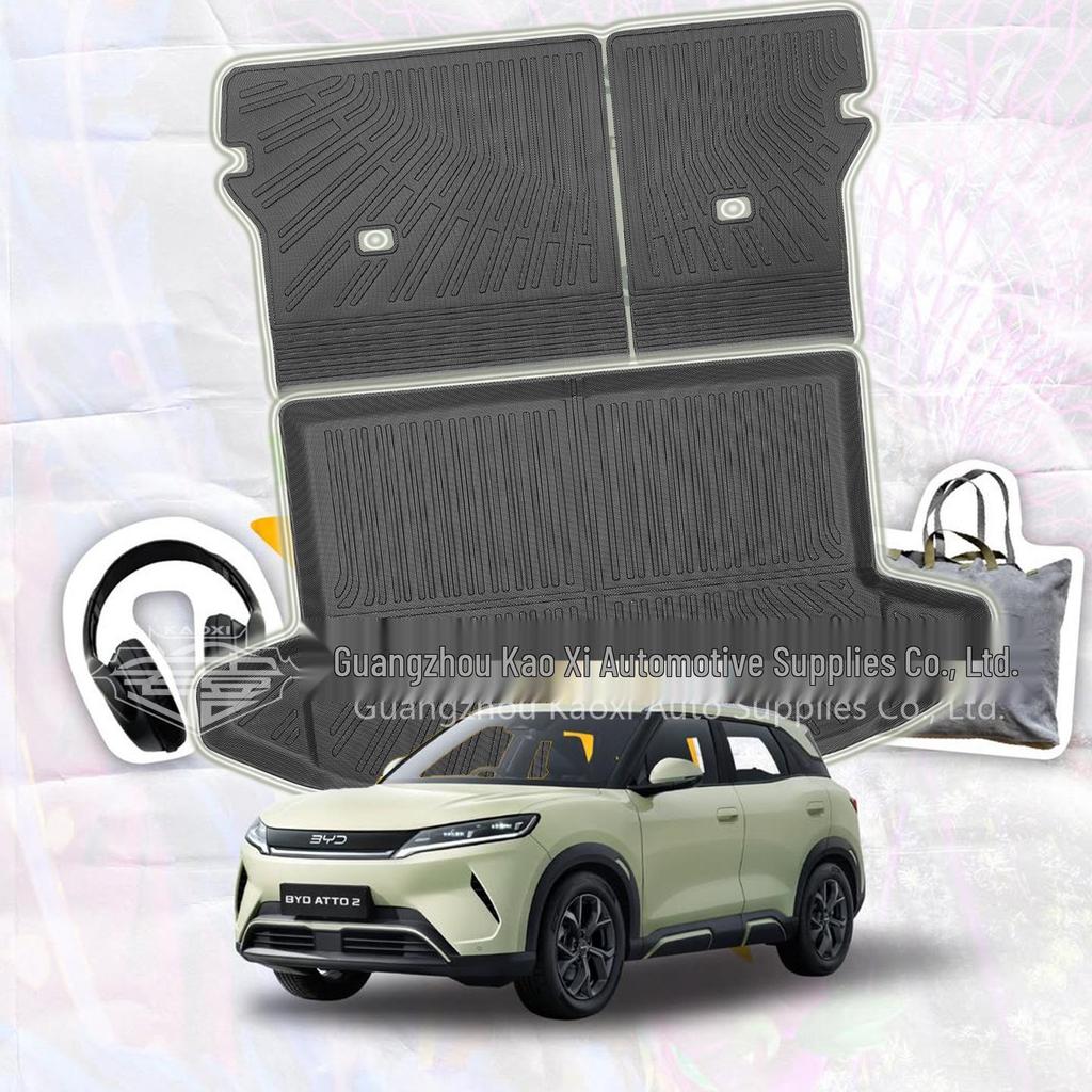 Eco-Friendly TPE Floor & Trunk Mats, Wear-Resistant Backrest Mats for BYD Yuan UP Atto 2 Right-Hand Drive