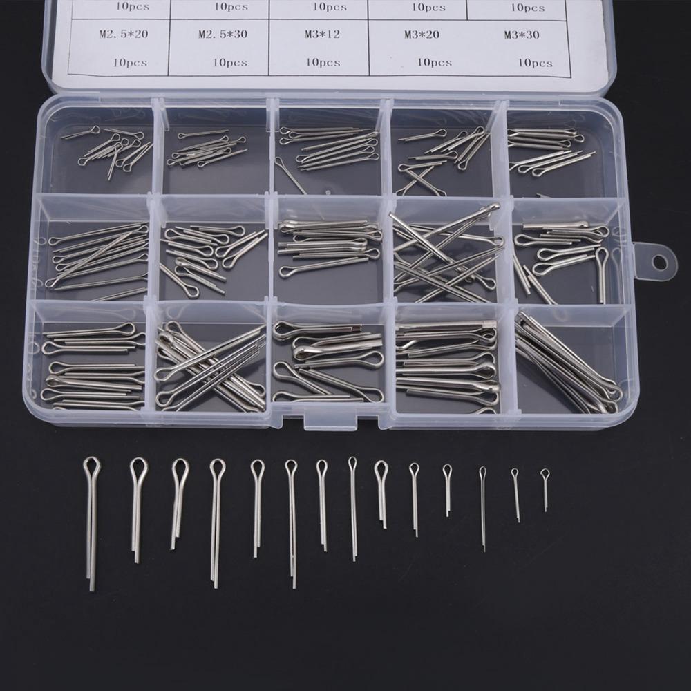 150 Pcs 304 Stainless Steel Cotter Pins 15 Sizes Heavy Duty Hardware Pins Small Cotter Pins Carter Pins Kit