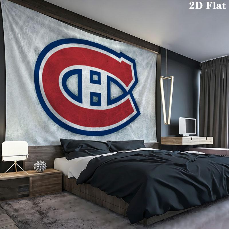 Montreal Canadiens Wall tapestry, aesthetic printed fabric blanket, suitable for bedroom, living room, and home decor.