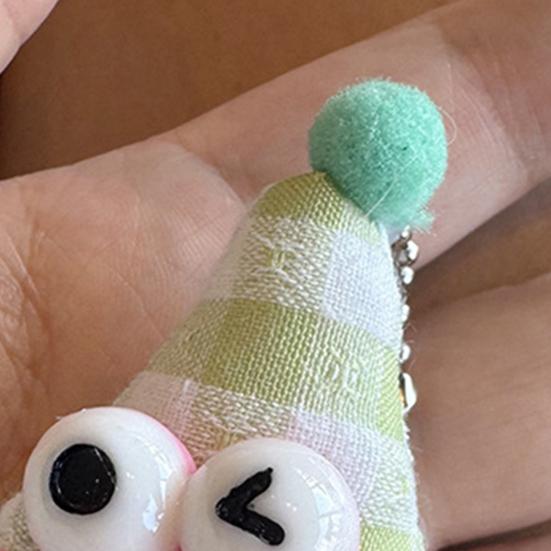 Large Mouth Cartoon Doll Keychain Bag Hanging Decoration Rich Macaron