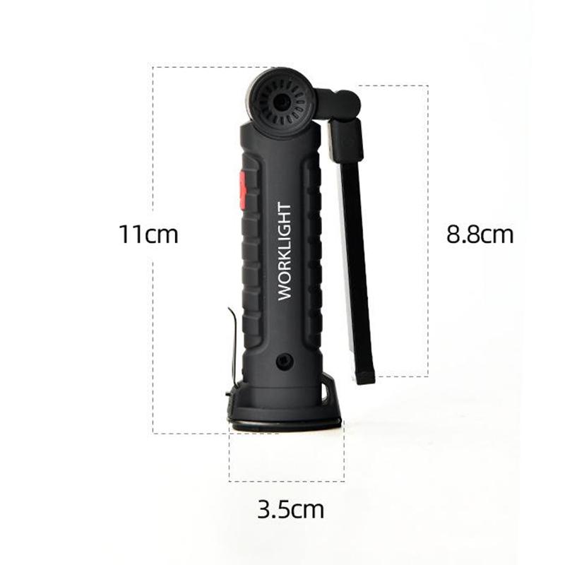 USB Rechargeable Portable COB LED Flashlight Work Light Magnetic Lanterna Hanging Lamp With Built-in Battery Lamp Torch Tool