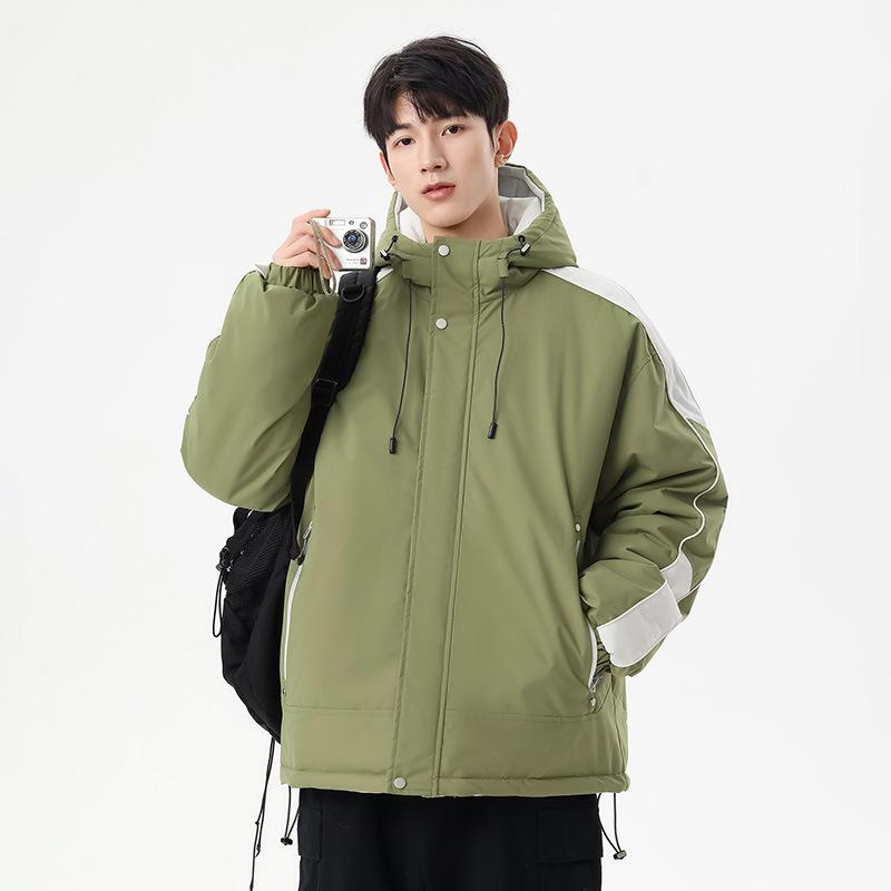 Winter New Men's Clothing Double-sided Wear Thickened Warm Couple Cotton-padded Jacket Men's Tooling Jacket Waterproof Lamb Wool Cotton-padded Jacket