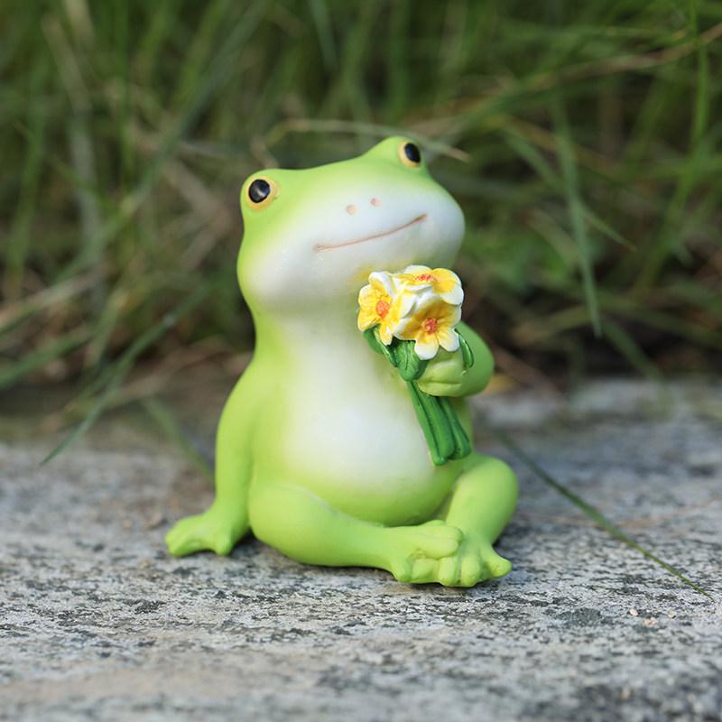Charmantes kleiner Frosch Harz Blumentopf & Wasserspiel für Gartengestaltung.