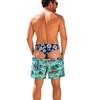 Men's Funny Print Elastic Waist Swim Trunks Beach Shorts for Pool and Beach