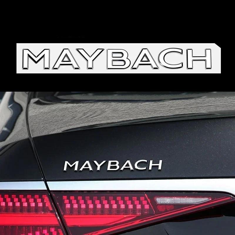Car Sticker MAYBACH Letter Badge Car Stickers for Mercedes Benz MAYBACH V12 S400L S600 Rear Trunk Logo Modified Accessories Deco