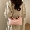 Faux Leather Shoulder Bag Solid Color Women Fashion Crossbody Bag