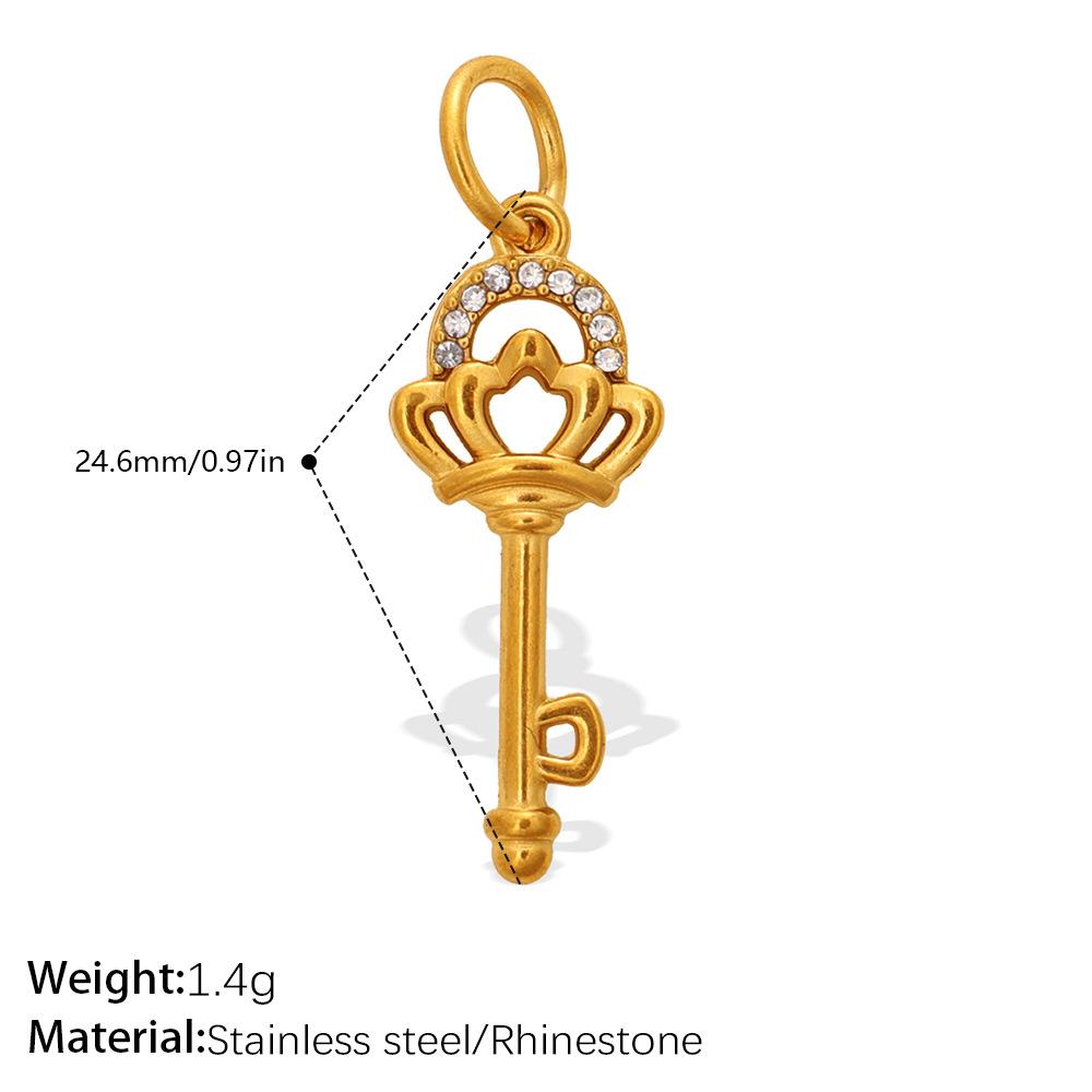 Gold Diamond Key Cross Pendant Multi-Style Personalized Pendant Diy Jewelry Accessories