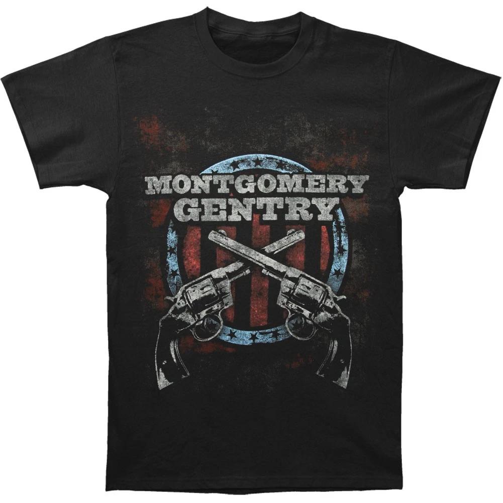 Men s Montgomery Gentry Crossed Guns T-shirt Medium Black L