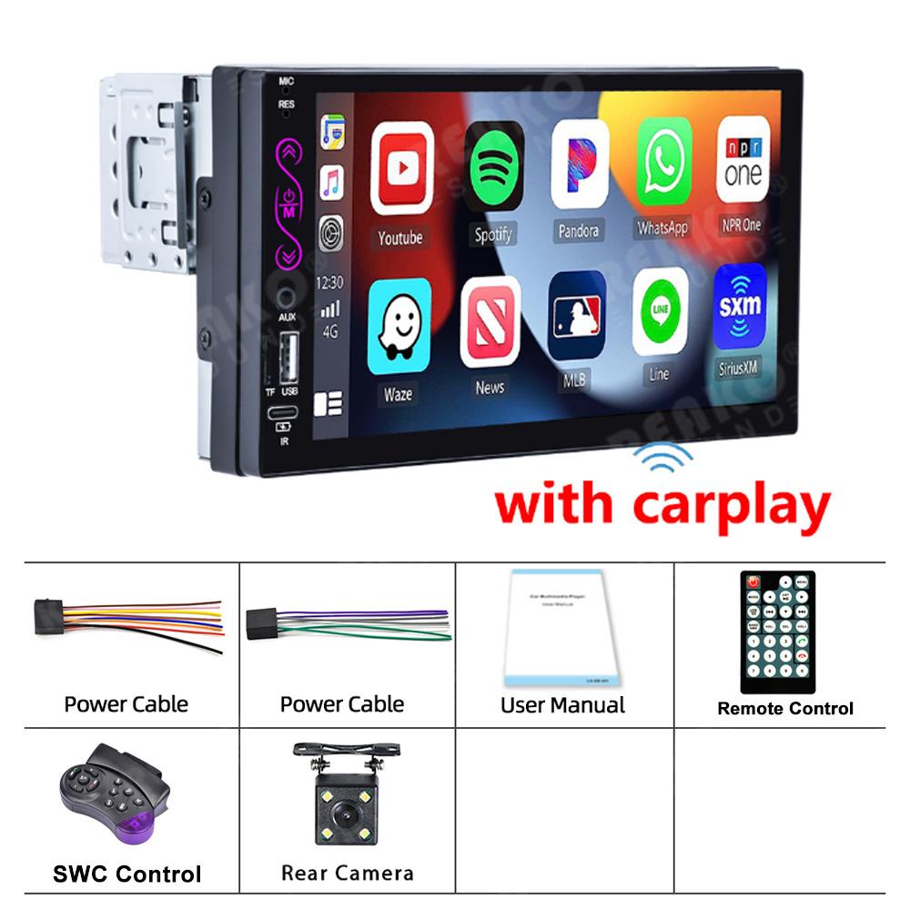 Reakosound 1 Din Universal CarPlay Android-Auto Auto Radio Stereo MP5 Mp3 Player 7 Zoll Autoraido Für Volkswagen Nissan Toyota