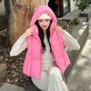 New Winter Women's Vest Hooded Versatile and Fashionable Korean Style Vest Loose and Fashionable Casual Horse Clip Jacket