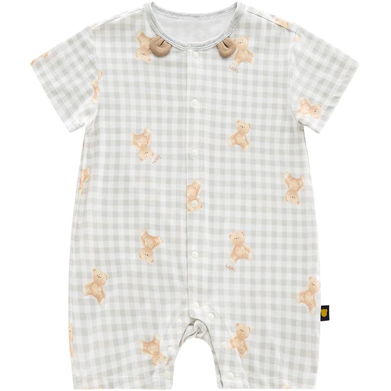Baby Full-Open Short Sleeve Summer Romper 80