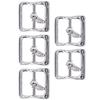 5pcs Easy Installation Metal Replacement Buckle Square Center Bar Single Prong Buckle  Leather Craft