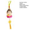 Cartoon Buddha Pendant Keyring with Lanyard Plush Doll Toy Soft Velvet Hanging Ornament Bag Decoration
