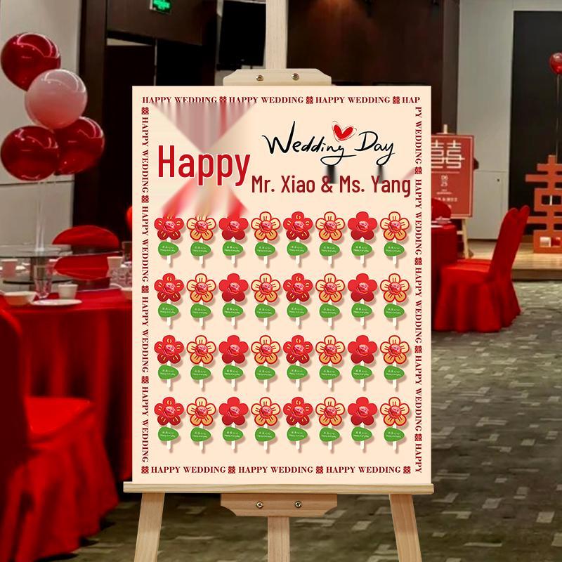 Creative Wedding Engagement Candy Lollipop Welcome Sign and KT Board Backdrop Decoration