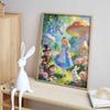 Disney Diamond Painting 5D DIY Full Circle Diamond Painting Kit Home Bedroom Wall Decor Crafts Alice Wonderland Mushroom Key Fantasy Art