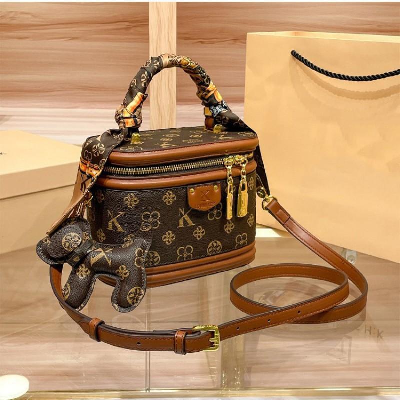 Womens Mini Cylinder Bucket Bag Crossbody