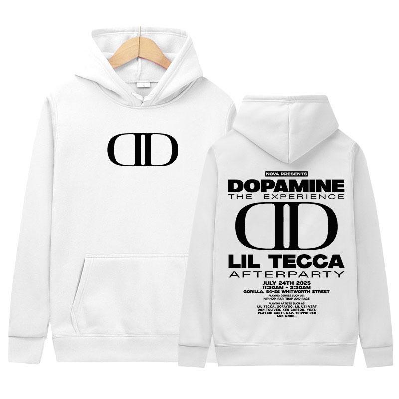 Rapper Lil Tecca Dopamne Tour 2025 Neues Album Hoodie Herren Damen Kleidung Mode Harajuku Sweatshirt Hip Hop Oversized Fleece Hoodie