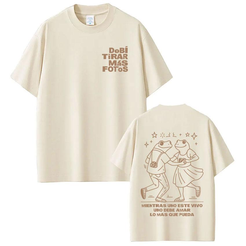Rapper Bad Bunny T-Shirt Debi Tirar Mas Fotos DTMF Welttournee T-Shirts Unisexs Unisex Mode Vintage Hip Hop T-Shirts Streetwear