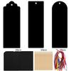 48Pcs Scratch Bookmark with 48 Ribbons 24 Wood Stylus Hanging Hole Bookmark Gift Tag Party Favor DIY Rainbow Scratch Paper