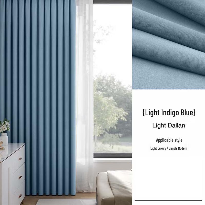 Ningzhao Modern Minimalist Blackout Soundproof Curtain 1.95m x 2.15m (Double Opening)