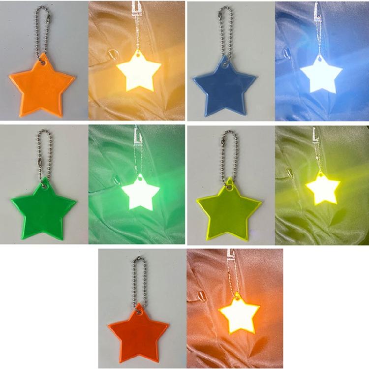 10x Personalized Outdoor Sport Keyrings Reflective Stars Safe Reflector Keychain