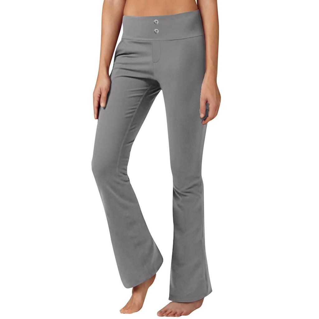 Yoga Pants For Women Dressy Business Casual Pull On Slacks High Waisted Stretchy Work Pants With Pockets