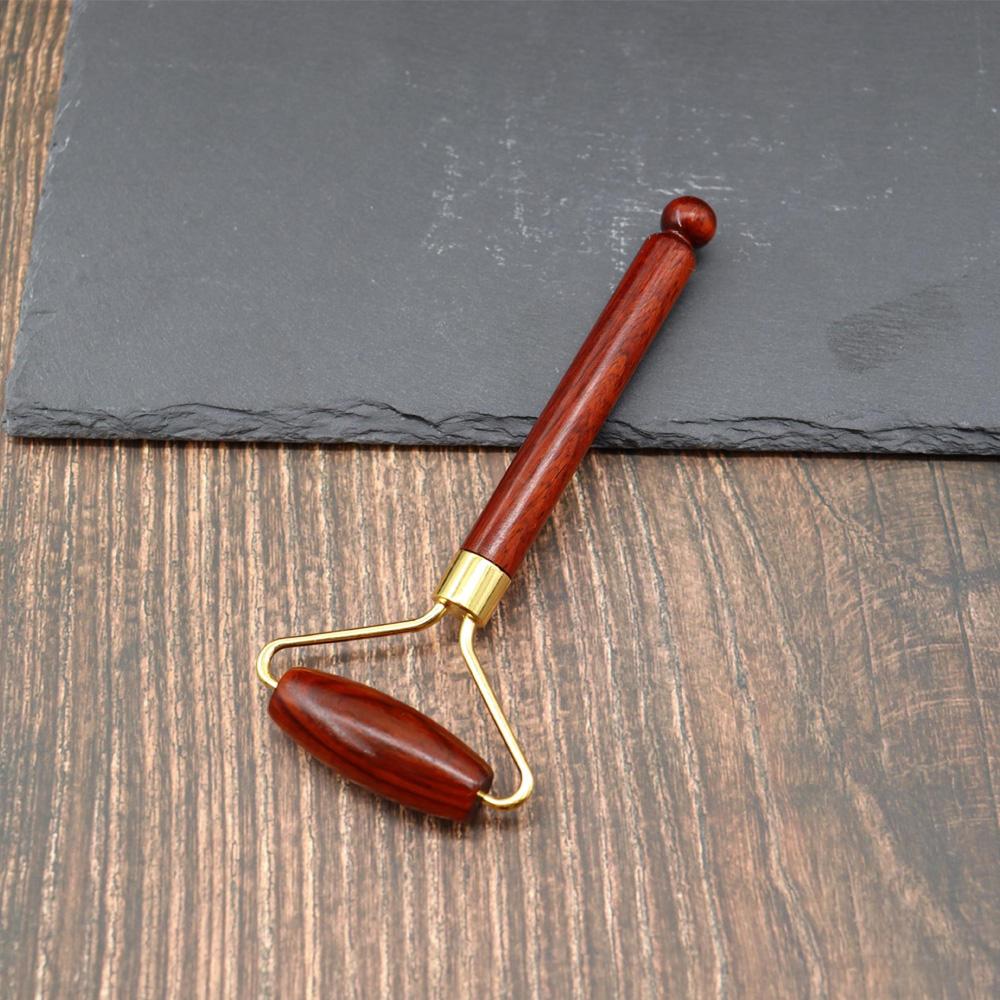 Handcrafted Wooden Massage Roller Face Care Tools Facial Massage Tool with Violetwood Handle Artisanal Massage Accessories