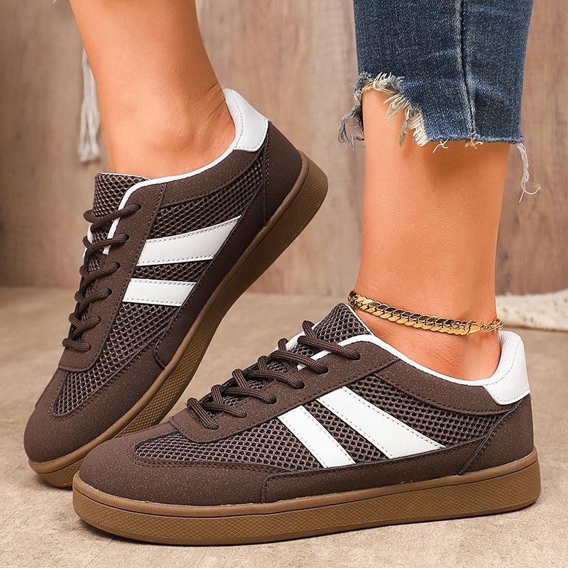 Fashion 2025 New Breathable Sneakers Women Spring Autumn Soft Sole Lace Up Casual Flats Woman Comfort Non Slip Sports Shoes Female 36-43