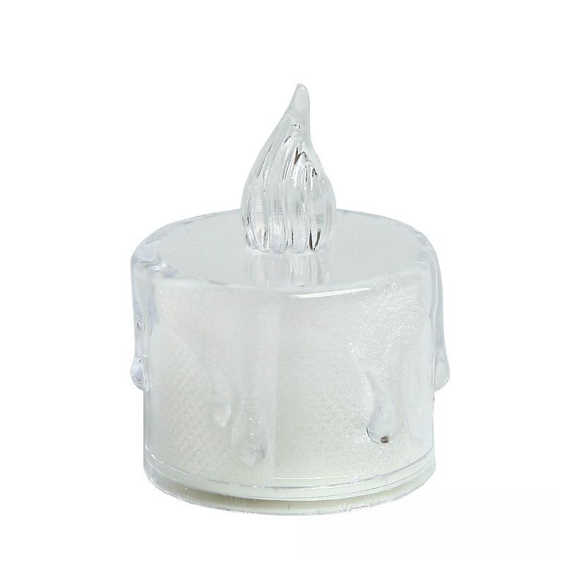 Korean Style LED Smokeless Tea Light Candle - Transparent, Luminous, Girl-Heart Design