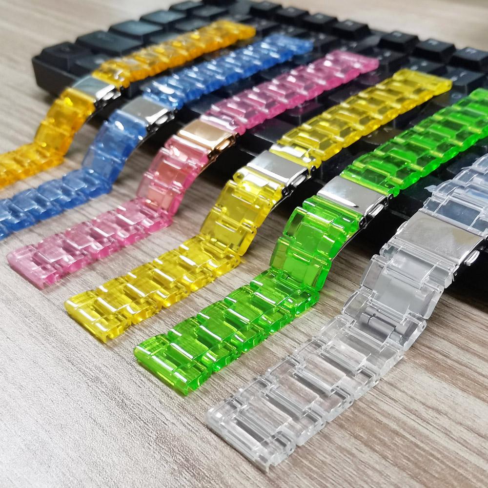 Transparent Glacier Strap For Samsung Galaxy Watch 4/5/pro 44mm/40mm/classic 46mm/42mm/3/Active 2 Bracelet 20mm 22 Watch