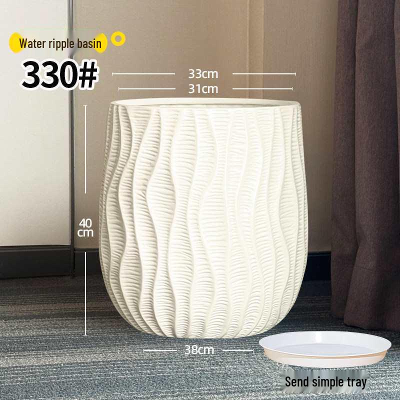 Large Caliber Resin Flower Pot for Monstera Deliciosa - Durable, Thickened Design with a Luxurious Touch
