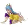 10cm In Stock Anime No Game No Life: Zero Shiro Desktop Cute Figure White To Cat Ear T-Shirt Model Toy Figures Ornaments Gifts