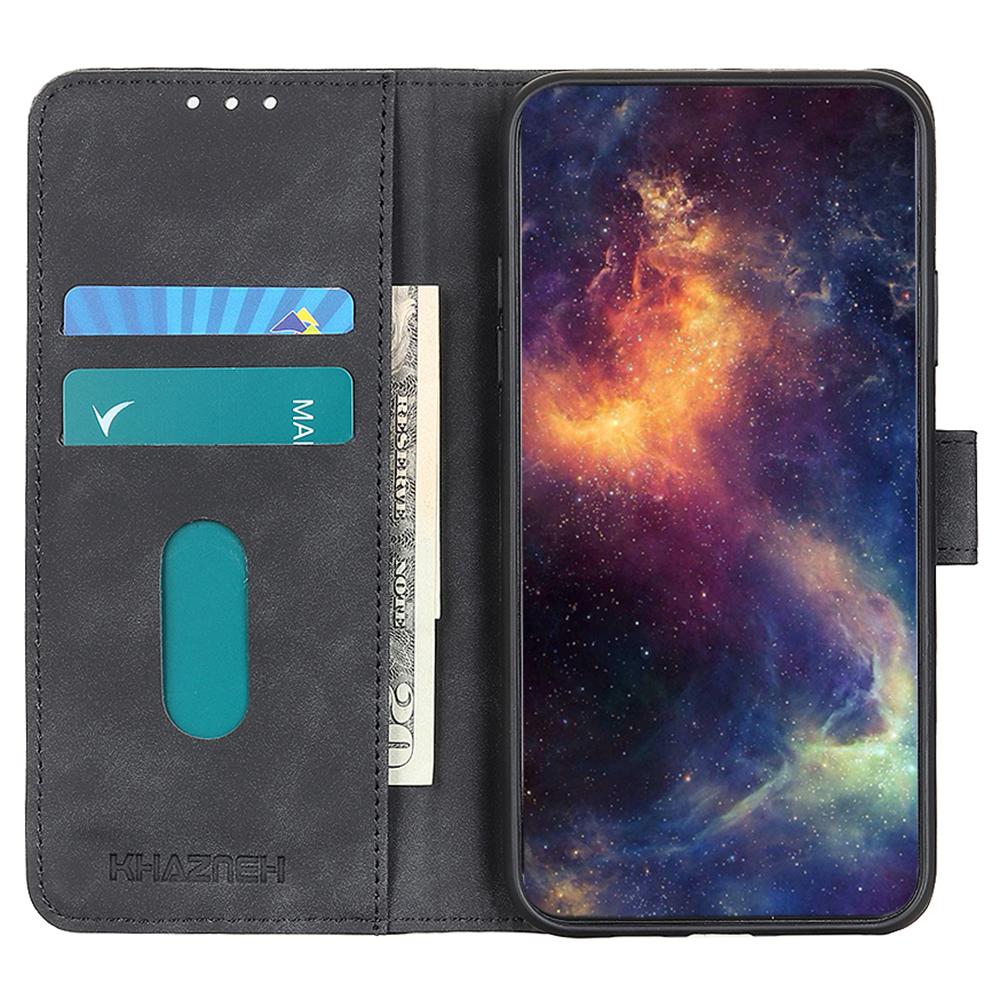 KHAZNEH For Xiaomi Redmi Note 13 5G Case Retro PU Leather Smart Phone Stand Cover