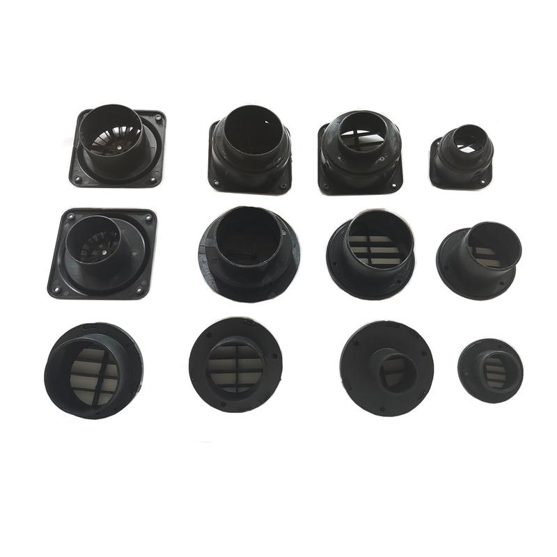 42mm/60mm/75mm Warm Heater Parking Heater Air Vent Car Heater Ducting Duct Air Outlet Black For Webasto Truck Auto Parts