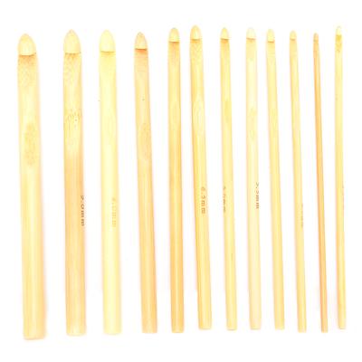 12pcs Crochet Hooks Bamboo Smooth Handcrafted Knitting Needles for Crocheting Shawl