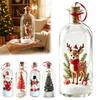 Decorative Glass Ornaments Recordable Message Christmas Bottle Ornament, Voice Recording Keepsake, Mini Snowy Memory Gifts Tree In Bottle, Winter
