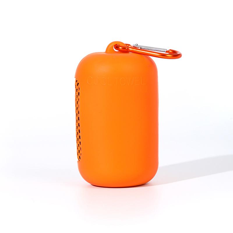Customizable Quick-Dry Cooling Towel with Portable Silicone Sleeve for Outdoor Sports