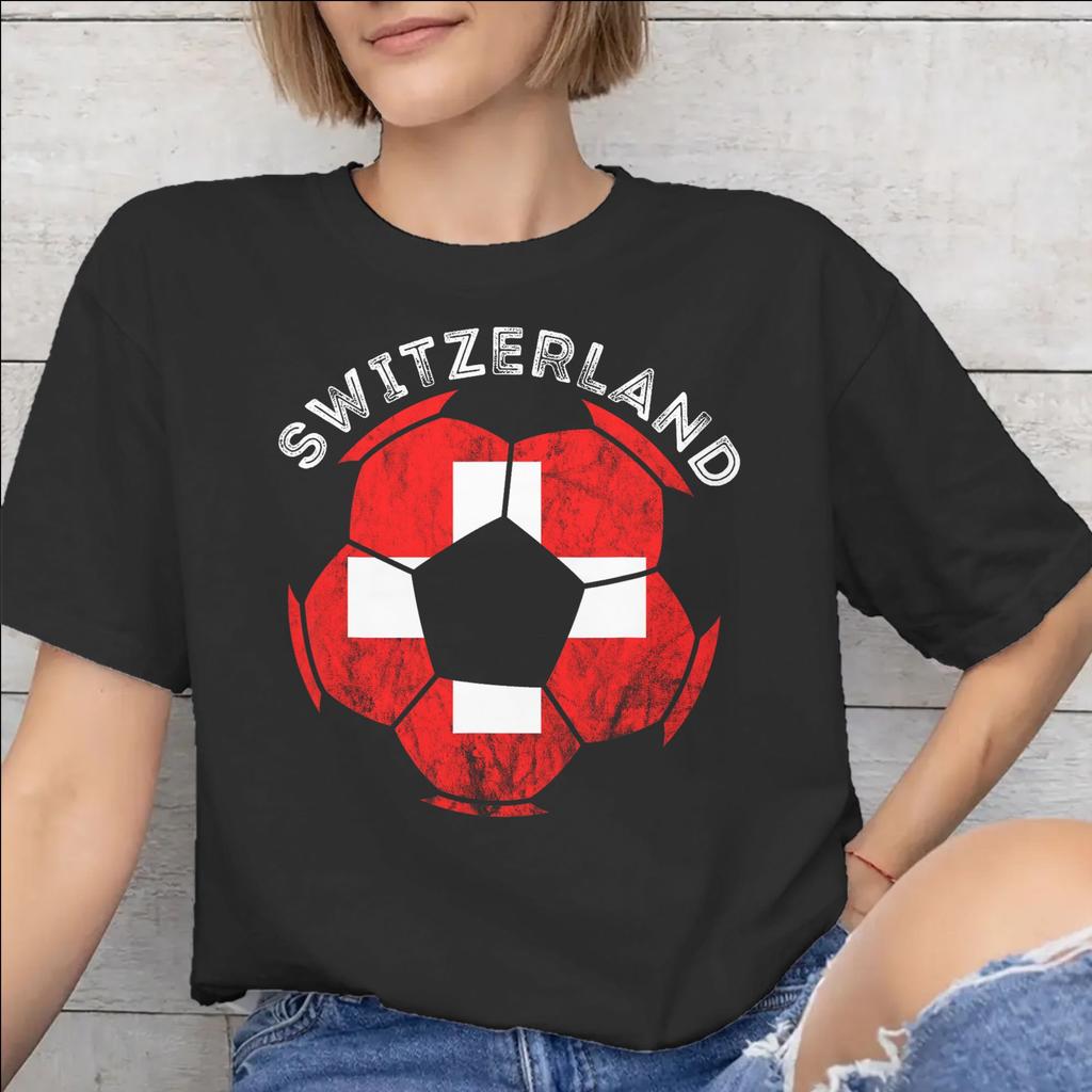 Swiss Switzerland Flag Accessories Unisex T Shirt Pure Cotton Tee Graphic Printed Tshirt Clothing