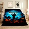 Halloween Night Flannel Blanket Throw Blanket Soft Warm Sofa Bed Camping home Decor Unique Christmas Gift C926361