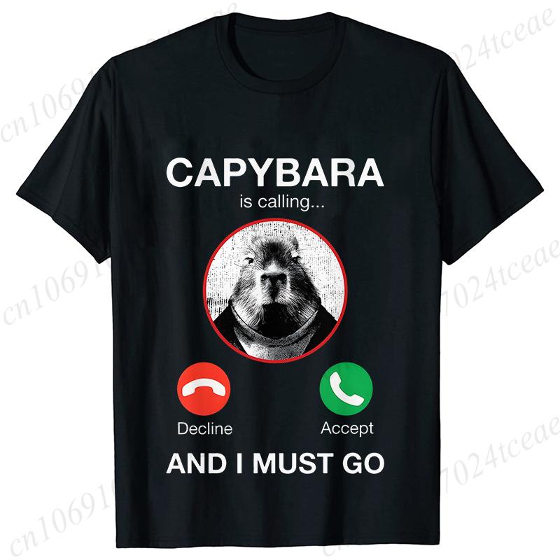 Capybara Sună Tricouri pentru Femei Amuzant Capibara Rozător Iubitor de Animale Umor Tricouri Vară Mânecă Scurtă Îmbrăcăminte Femei