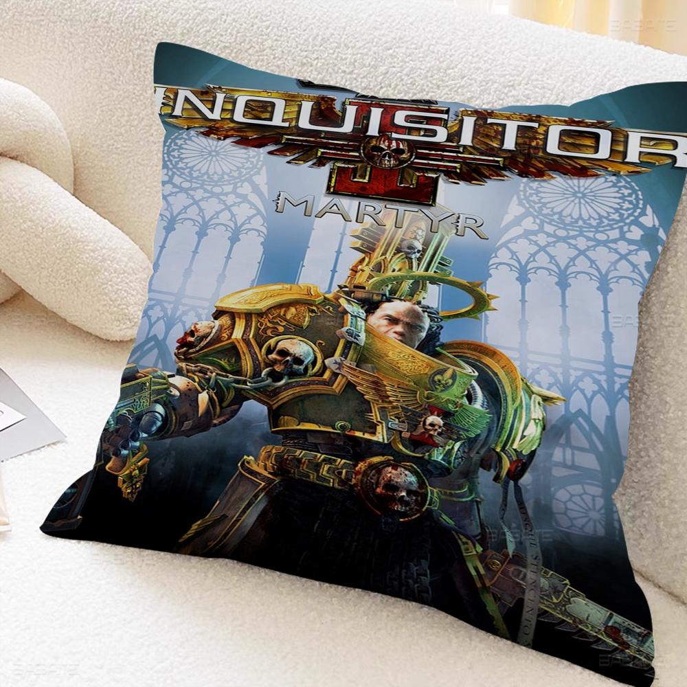 Game W-Warhammers Cushion Cover Car Throw Pillow Case For Sofa Car Christmas Gift 40x40cm 45x45cm