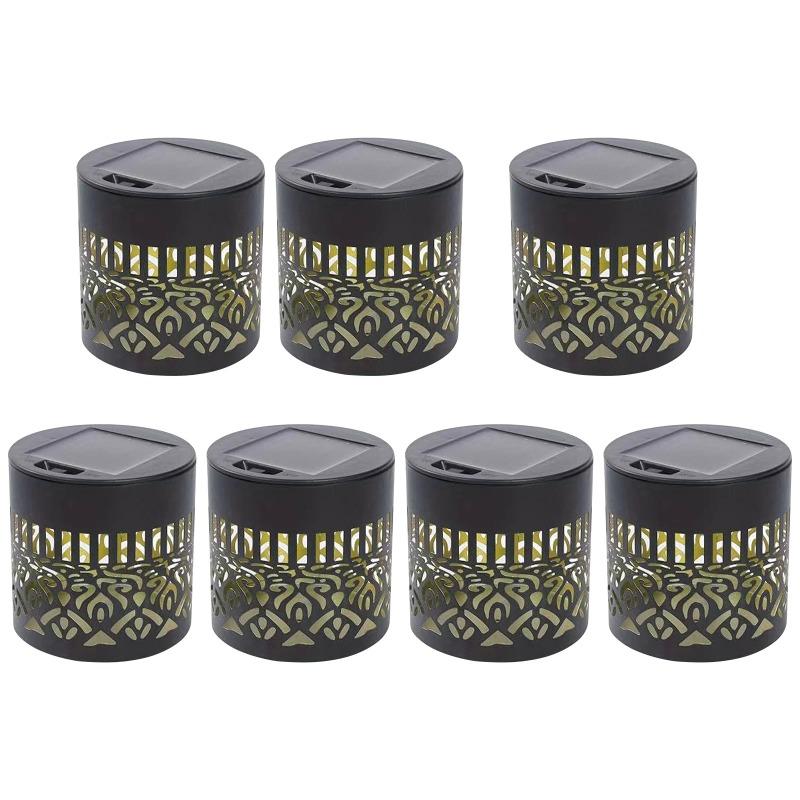 1-10PCS LED Solar Wall Light, IP44 Waterproof Warm Night Light for Garden Lawn Patio Steps Pathway Courtyard Camping Outdoor Decor