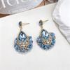 "Dream Galaxy" Fresh and Sweet Zircon Water Drop Earrings Long Crystal Pearl Fringed Stud Earrings Vacation Earrings