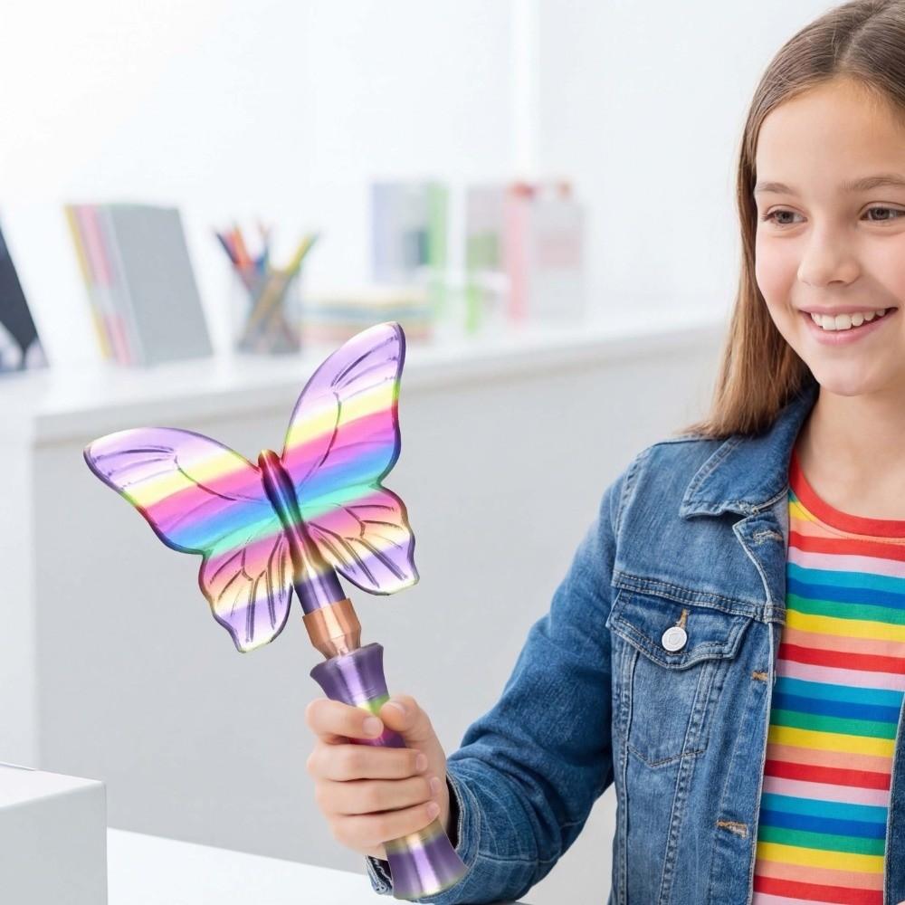 Odnímatelný 3D tištěný kouzelný hůlka Tap to Pay Přenosný držák na kouzelnou hůlku ve tvaru motýla Dárek pro dívky